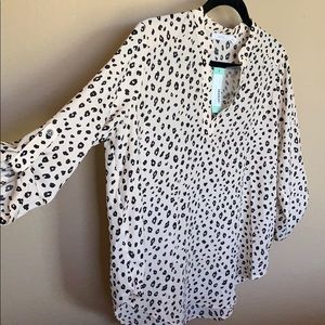Lush Warren Split neck blouse (Stitchfix)